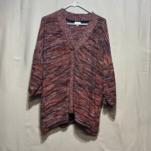 Pure Jill J. Jill Women's Size L Multi-Color Campari Space Dyed Pullover Sweater